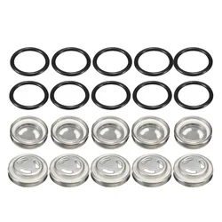 10 Sets Sight Glass and Gasket 18/12/10/14mm for Honda Suzuki Master Brake Cylinder Reservoir Motorcycle Dirt Bike Scooter Part