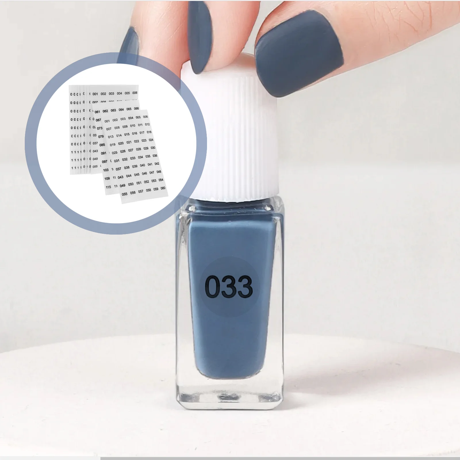 10 feuilles d'autocollants pour vernis à ongles, étiquettes numérotées, tri de fichiers, décalcomanies de manucure, peler et chiffres