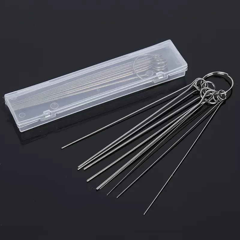 1 مجموعة لحام قطع الشعلة فوهة الإبر عدة 13 في 1 تلميح الملفات الأنظف موسعات معدنية لحام لتنظيف أوريفيس الغاز #5