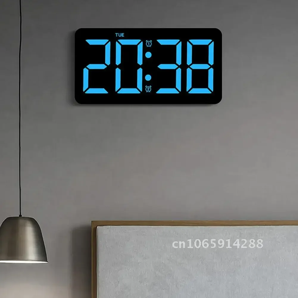 Digital Wall Clock, LED Screen Digital Clock With Remote With Display, 10.5