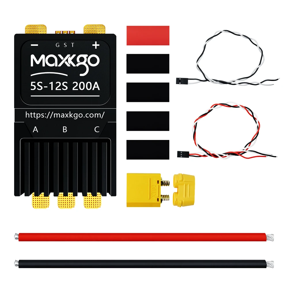 MAXKGO 200A 5-12S Brushless Motor ESC AM32 For Heavy Lift  Agricultural Drone Multi-Rotor Drone RC Aircraft Fixed-Wing FPV