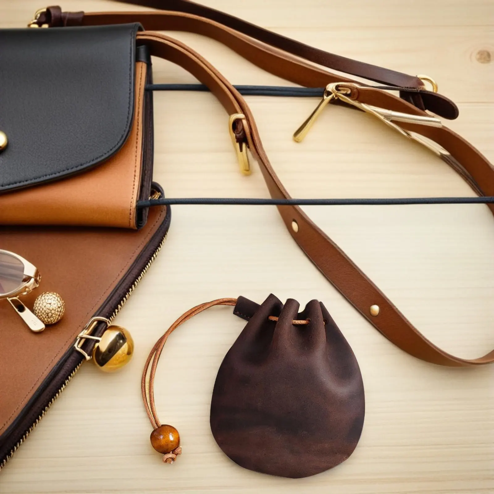 

Mini Coin Pouch Premium Quality Exquisite Workmanship Cute Simple Minimalist Small Wallet for Coins Bills Keys Small
