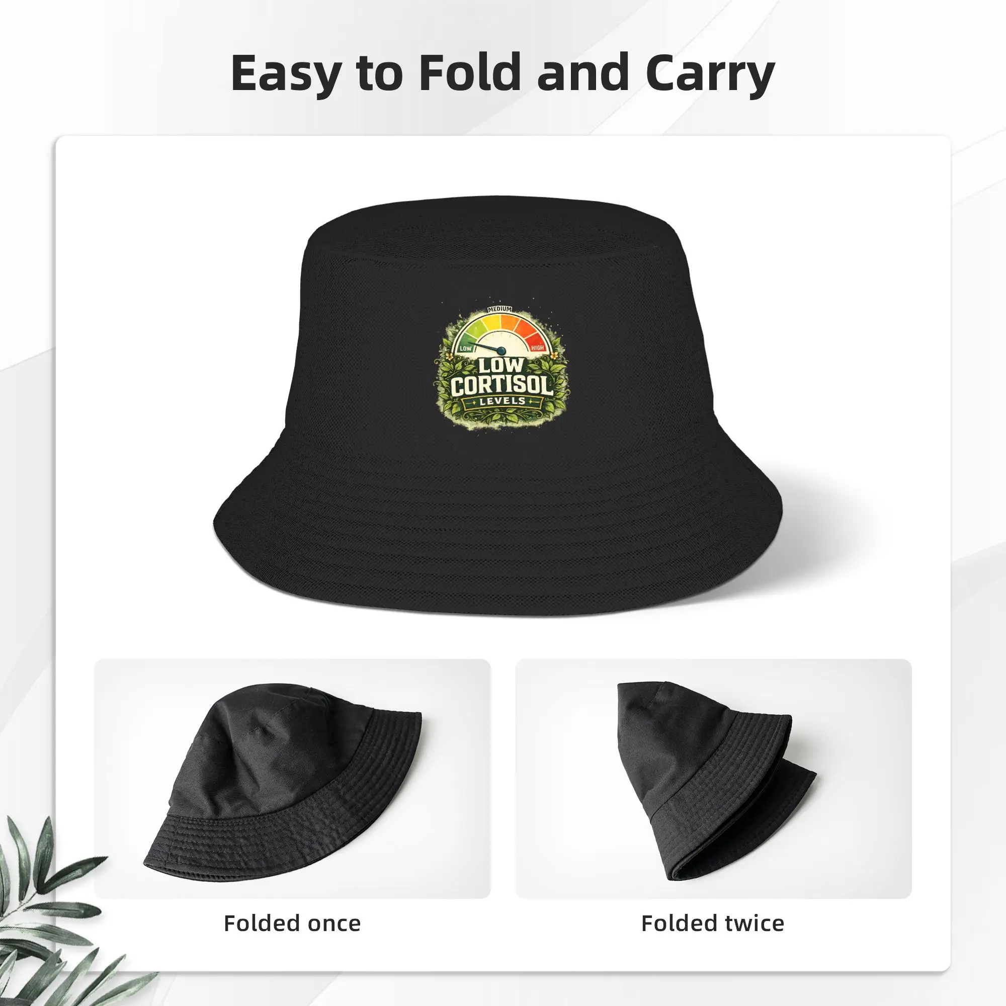 Low Cortisol Levels  Bucket Hat  Outdoor Fisherman Caps For Couple Casual Beach Travel Visor Hats Breathable Design Cap