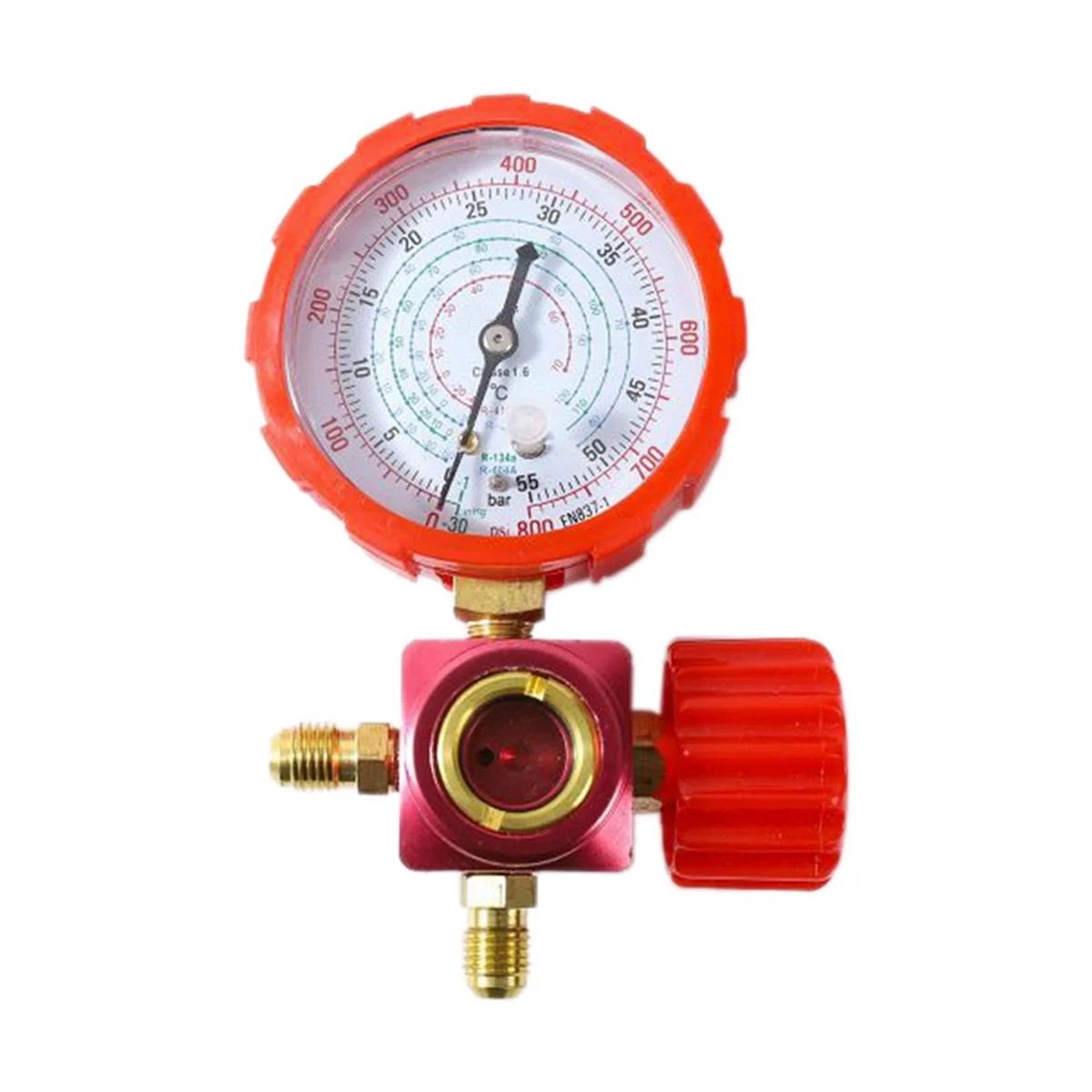 RA-Manifold Gauge - Air Condition Manifold Gauge Manometer Valve 800Psi/55Kg with Visual Mirror for R410A