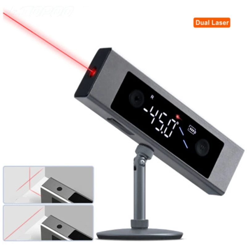 2 In 1 Laser Level Li1 Laser Protractor Digital Inclinometer Angle Meter Type-C Rechargeable Laser Measuring Tool