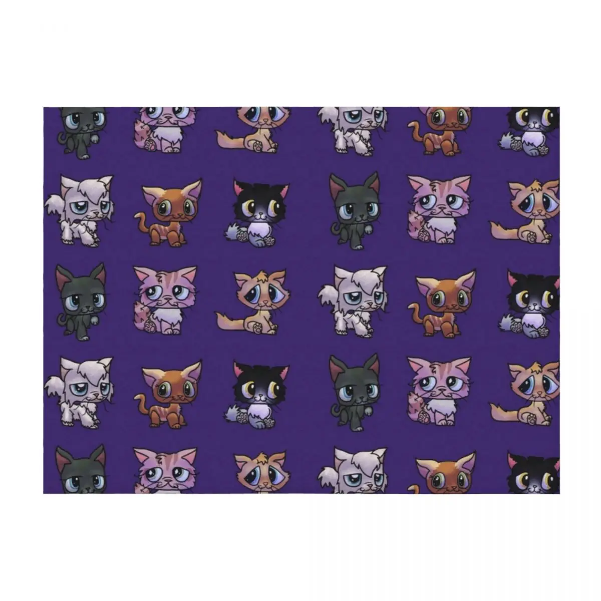 

Littlest Pet Shop Cats Throw Blanket Vintage Hairys Single Designers Blankets