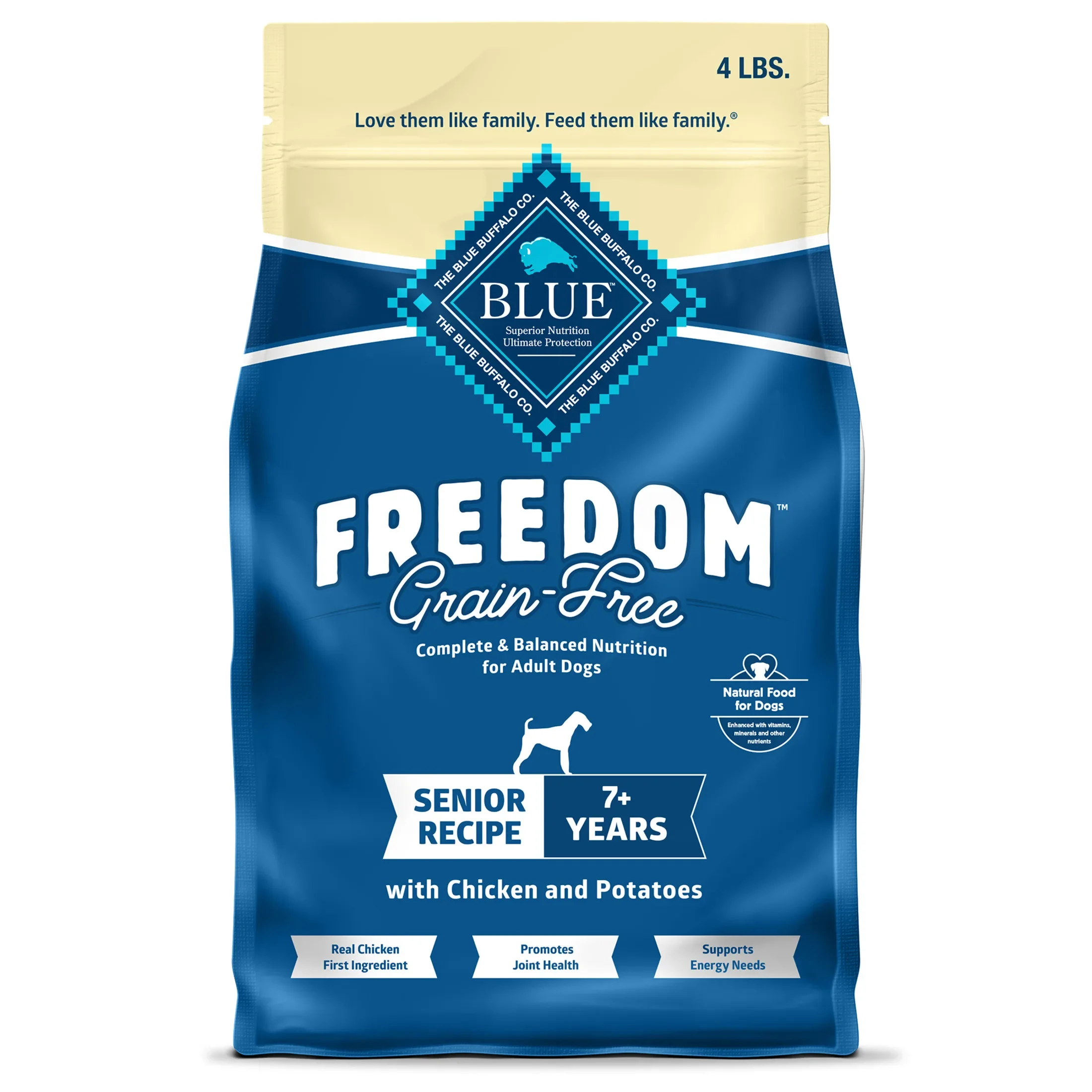 Freedom Grain-Free Senior Dry Dog Food with Chicken and Potatoes in 4-lb Bag