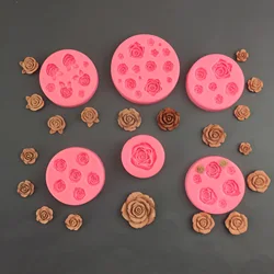 3D Rose Flower Silicone Mold Designer DIY Polymer Clay Earring Texture Emboss Clay Mold Epoxy Resin Plaster Candle Soap Decor