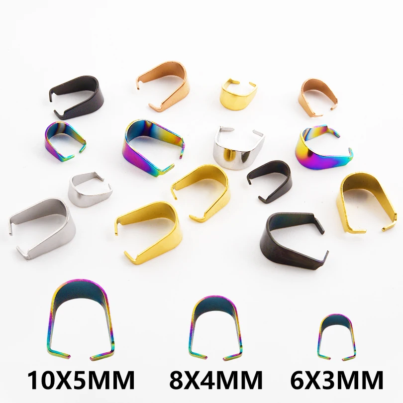 

50pcs/Lot Stainless Steel 6x3mm/8x4mm/10x5mm Melon Seeds Buckle Buckle Connector Hook Diy Necklace Connector Jewelry Accessories