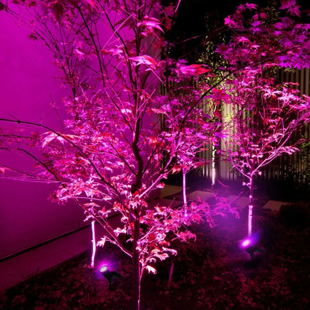 

2 pcs Solar RGB scape scape Spotlights Ground Plug Lamp Waterproof Rgb Light Lamp Ground Plug Outdoor Lighting