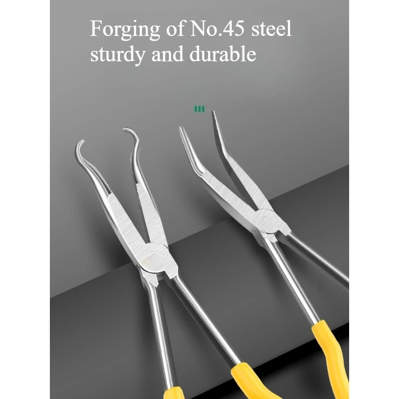 Lengthened needle-nosed pliers curved pliers 11 inch long needle-nosed pliers