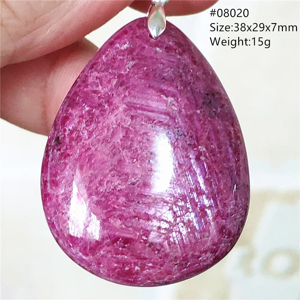 Natural Red Ruby Gemstone Pendant Necklace Ruby Women Men Red Rubi Zoisite Pendant Necklace Jewelry AAAAA