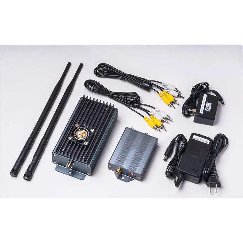 Transmitter dan Receiver Audio Video Nirkabel 2.4G 10W untuk Jarak 200-3000 Meter