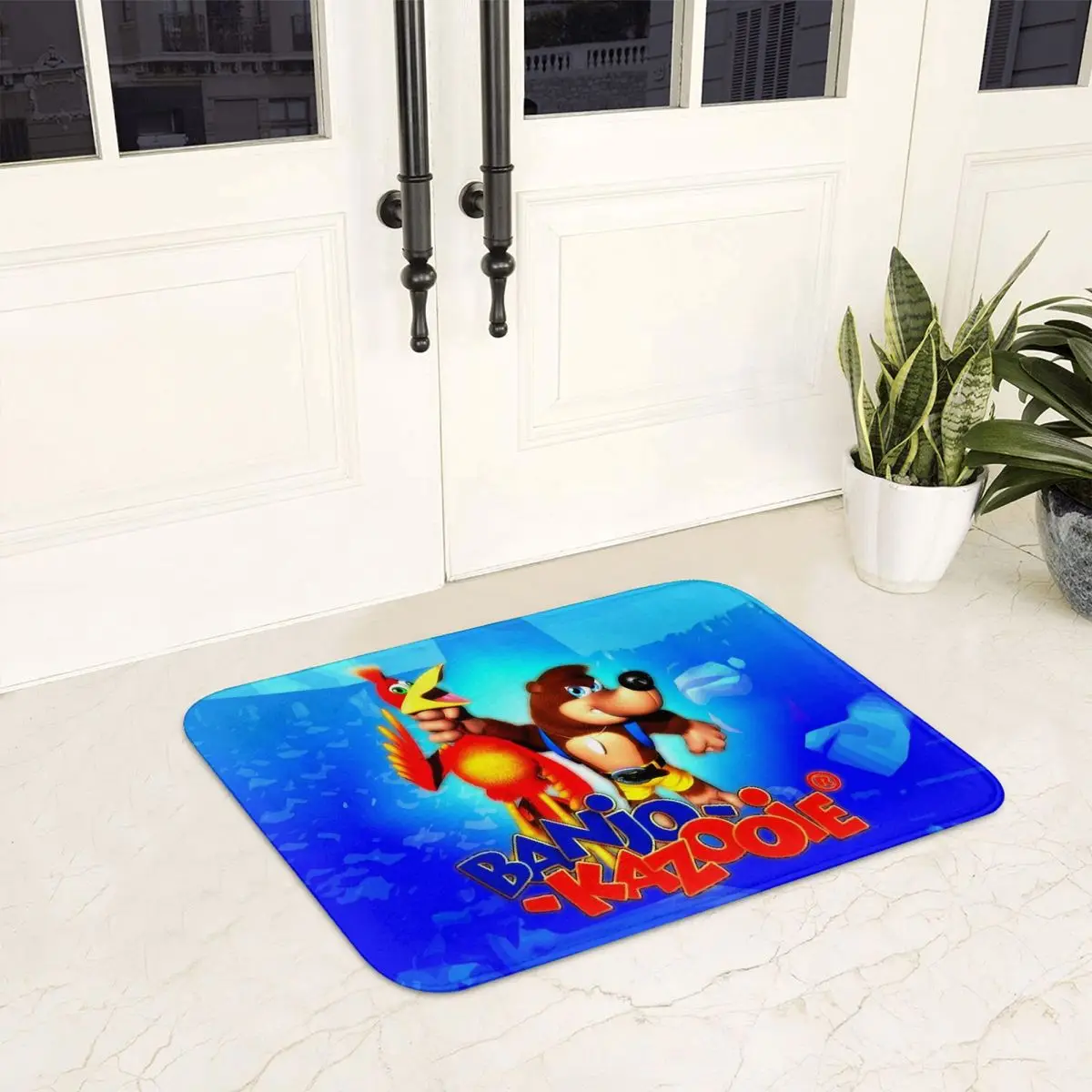 Felpudo con diseño de oso Banjo Kazooie, alfombra lavable, alfombra para entrada de cocina, alfombra para el hogar, alfombrillas para balcón