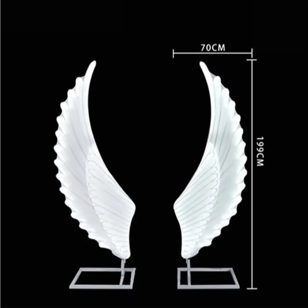 

Large two-piece set of angel wings stage hall decoration road faucet light festival event supplies