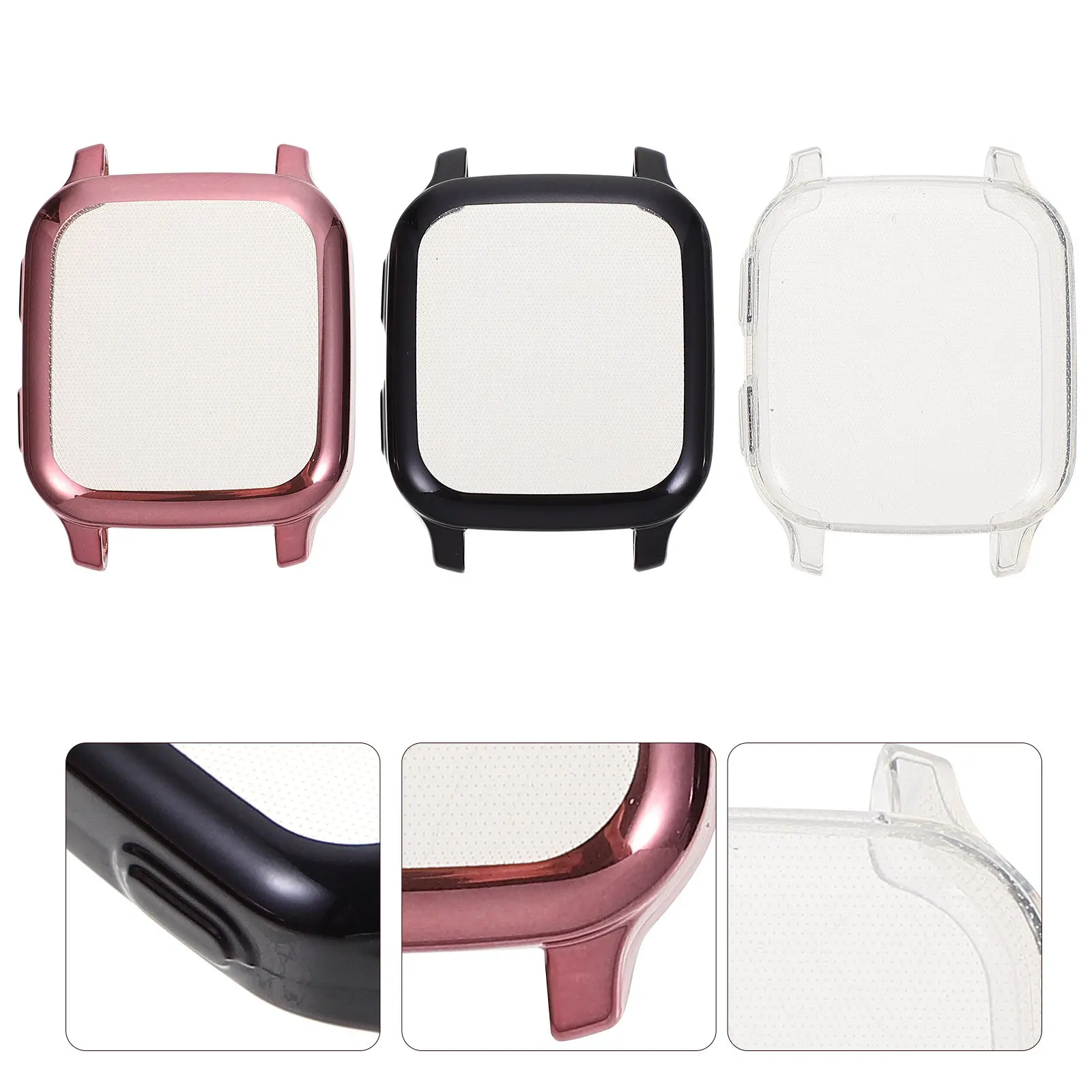 Funda protectora de Tpu para reloj inteligente, cubierta anticaída, tapas protectoras compatibles con carcasa de reloj de Tpu, 3 uds.