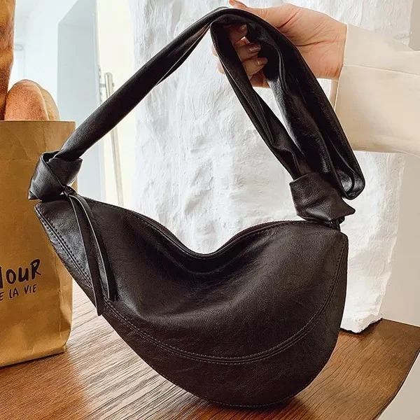 

​​Designer Inspired Cloud Bag for Women 2025 Vintage Saddle Crossbody Purse Soft Leather Multi-Pocket Fashion Daypack​