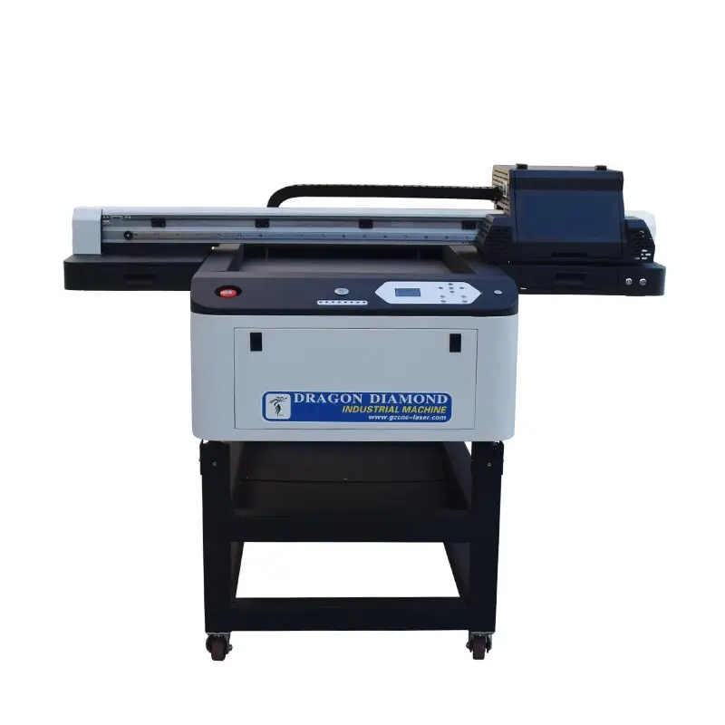 Digital Inkjet Uv Flatbed Printers 3 Head Xp600 900mm * 600mm For Metal Acrylic Plastic