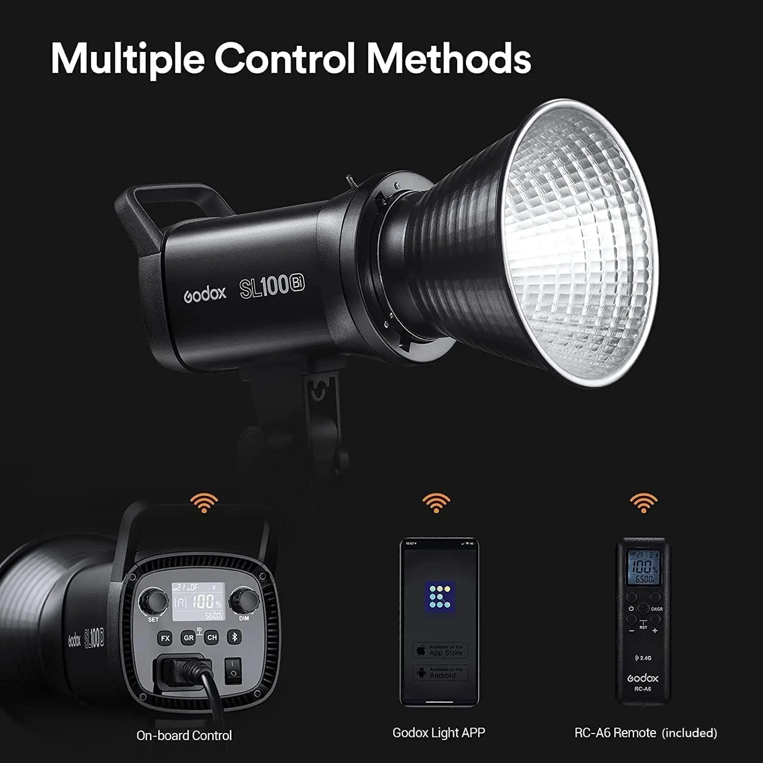 Godox SL100D SL100Bi ضوء النهار ثنائي اللون LED الفيديو الضوئي للتصوير البث المباشر ملء مصباح مع بوينز جبل CRI 96 TLCI 97
