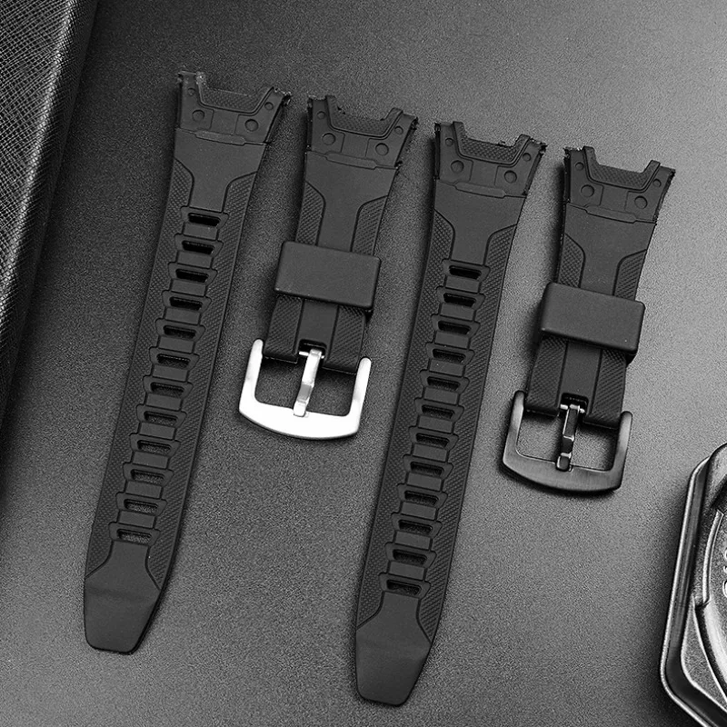 لـ Casio PROTREK PRG-110Y PRG-110C PRW-1300Y PRW-1500Y PRG-130Y سوار رياضي من الراتنج حزام ساعة سيليكون إكسسوارات 26 مم