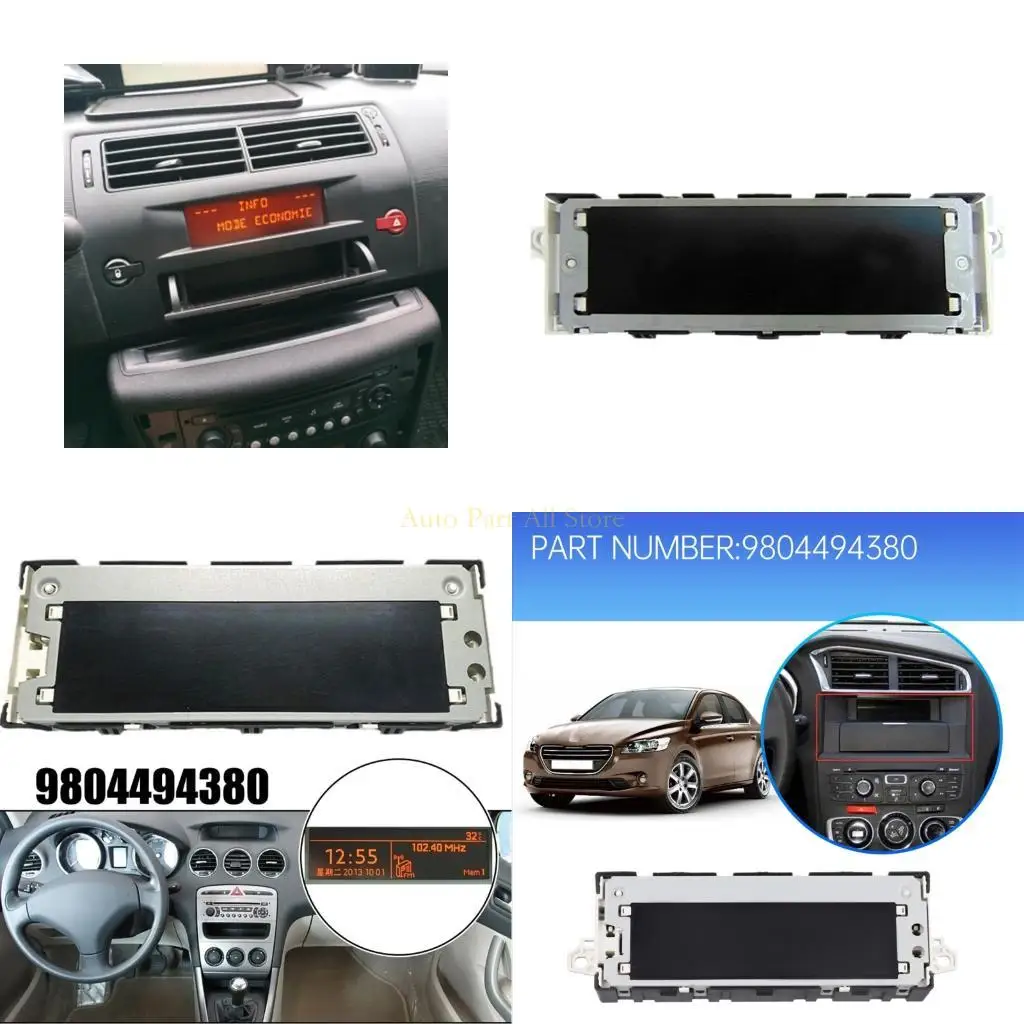 

J0MA Automotive Accessories for 301 307 407 Red Screen USB Powered Double Zone Car Display 9804494380 Multifonction Display
