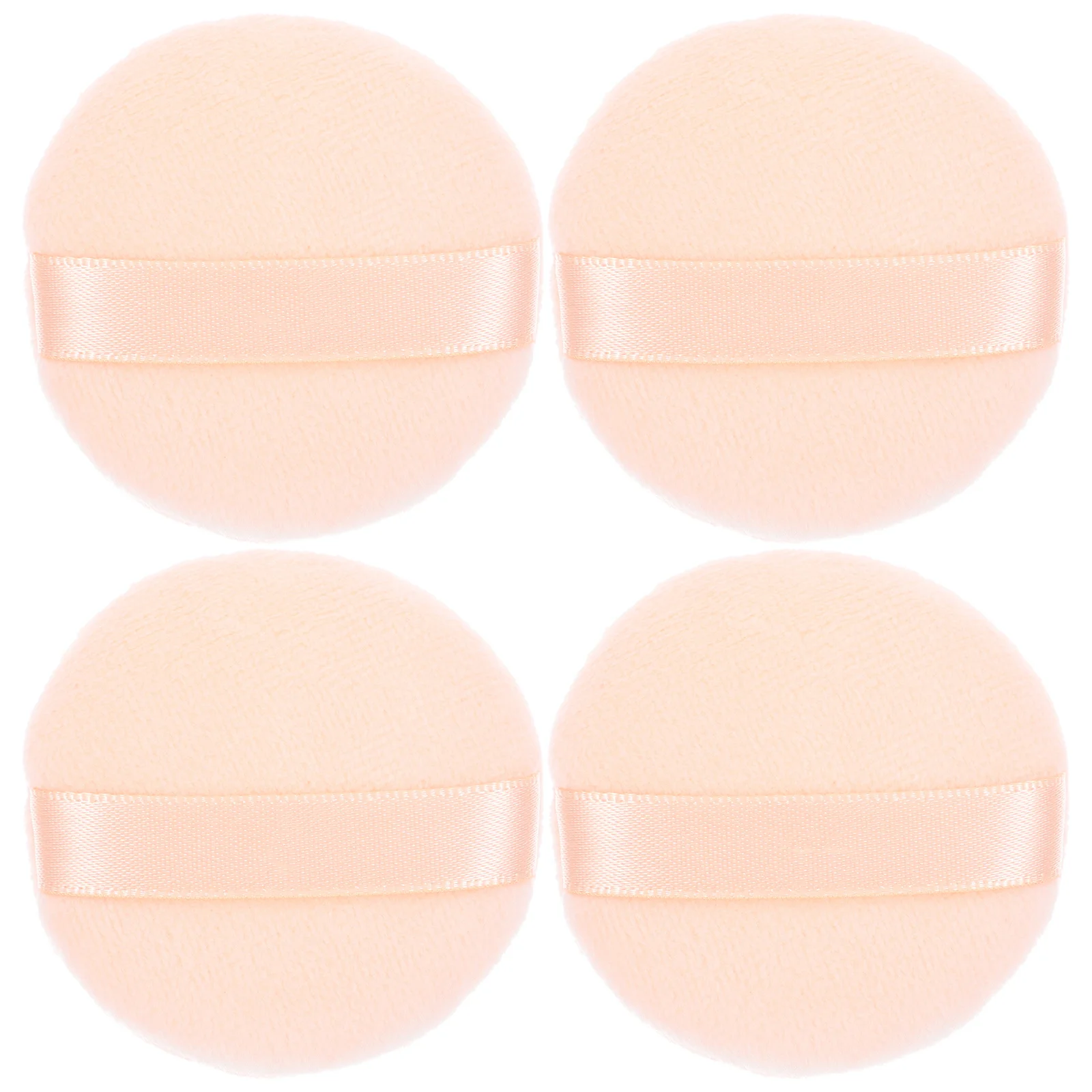 4 pezzi di soffio di cipria rotondo per trucco, morbido, durevole, non fluorescente, per fondotinta, in polvere sciolta, per uso in spugna