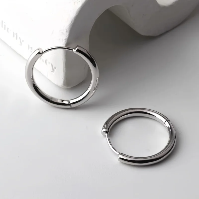 2pcs/pair Middle Eastern unisex minimalist exquisite high-end 304 stainless steel hoop earrings, suitable for both men and women as wedding accessories, versatile for everyday wear, hypoallergenic jewelry for comfortable wear