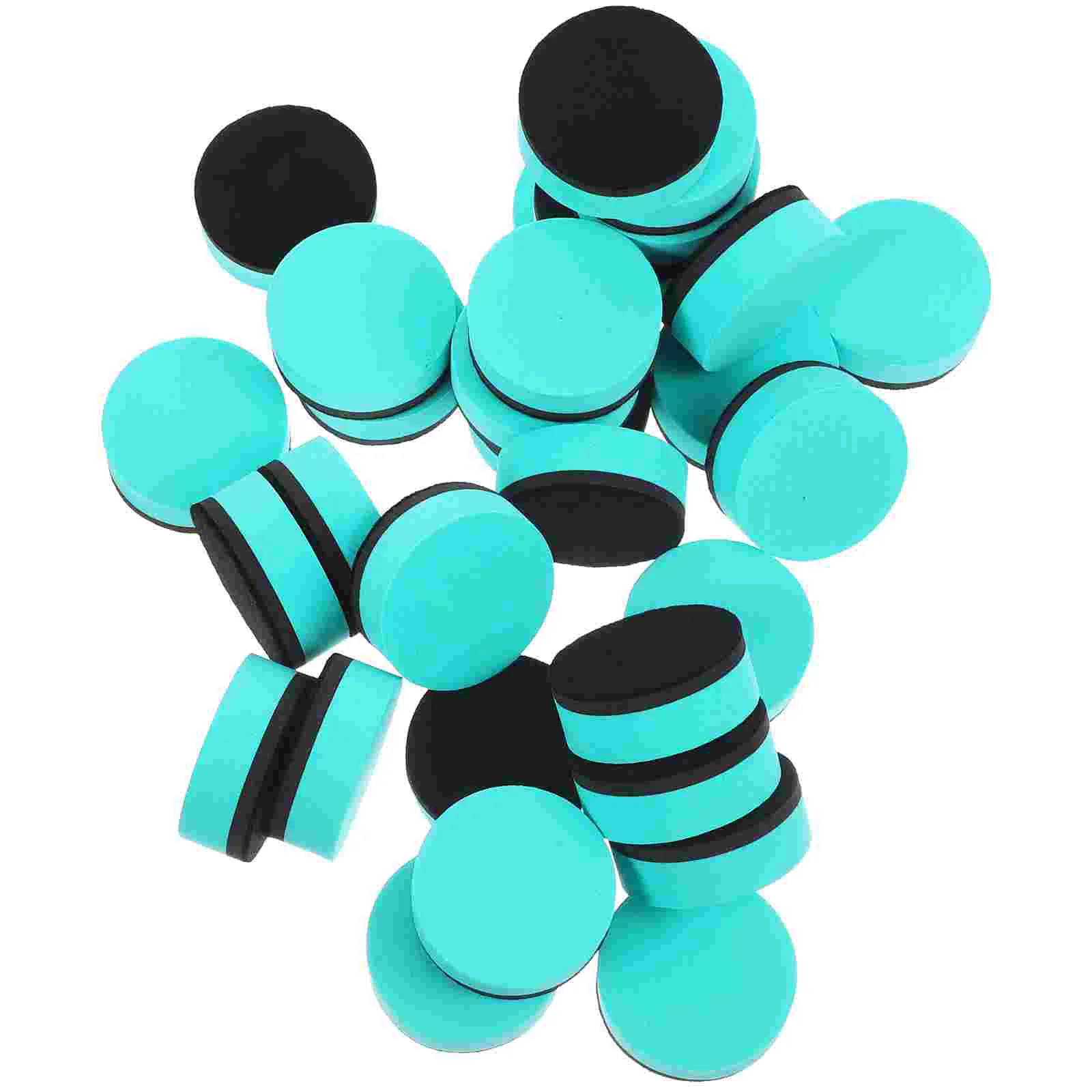 30 Pcs Kids Whiteboard Erasers Magnetic Eva Felt Cloth Color Round Small 1 Set/30pcs (green) Classroom Supplies