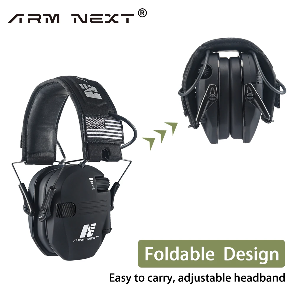 ARM NEXT D20 Tactical Electronic Shooting Earmuff Anti-noise Headphone Sound Amplification Hearing Protection Headset Foldable