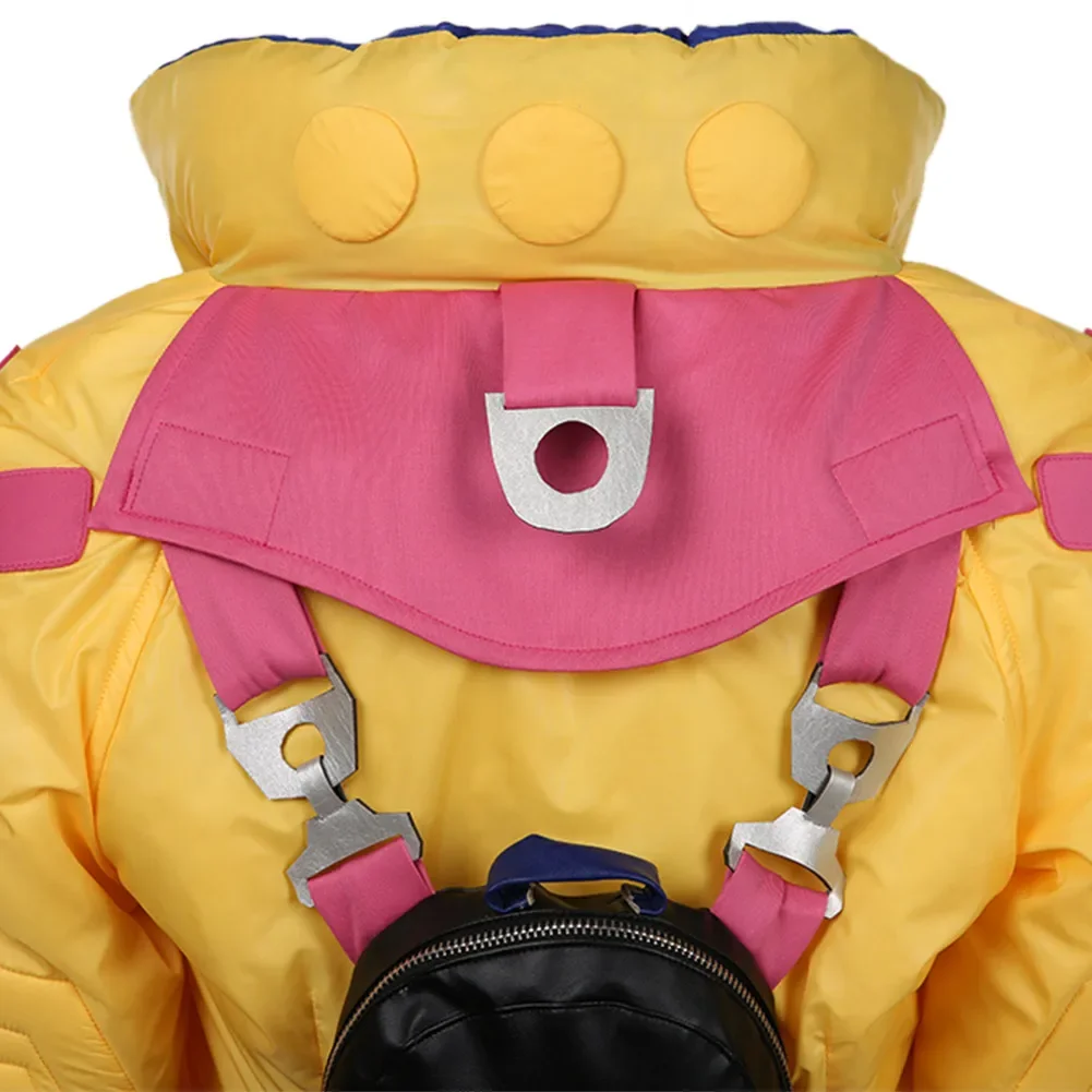 Valorant Killjoy Cosplay Costume Yellow Jacket Coat Bag Outfits Halloween Carnival Suit