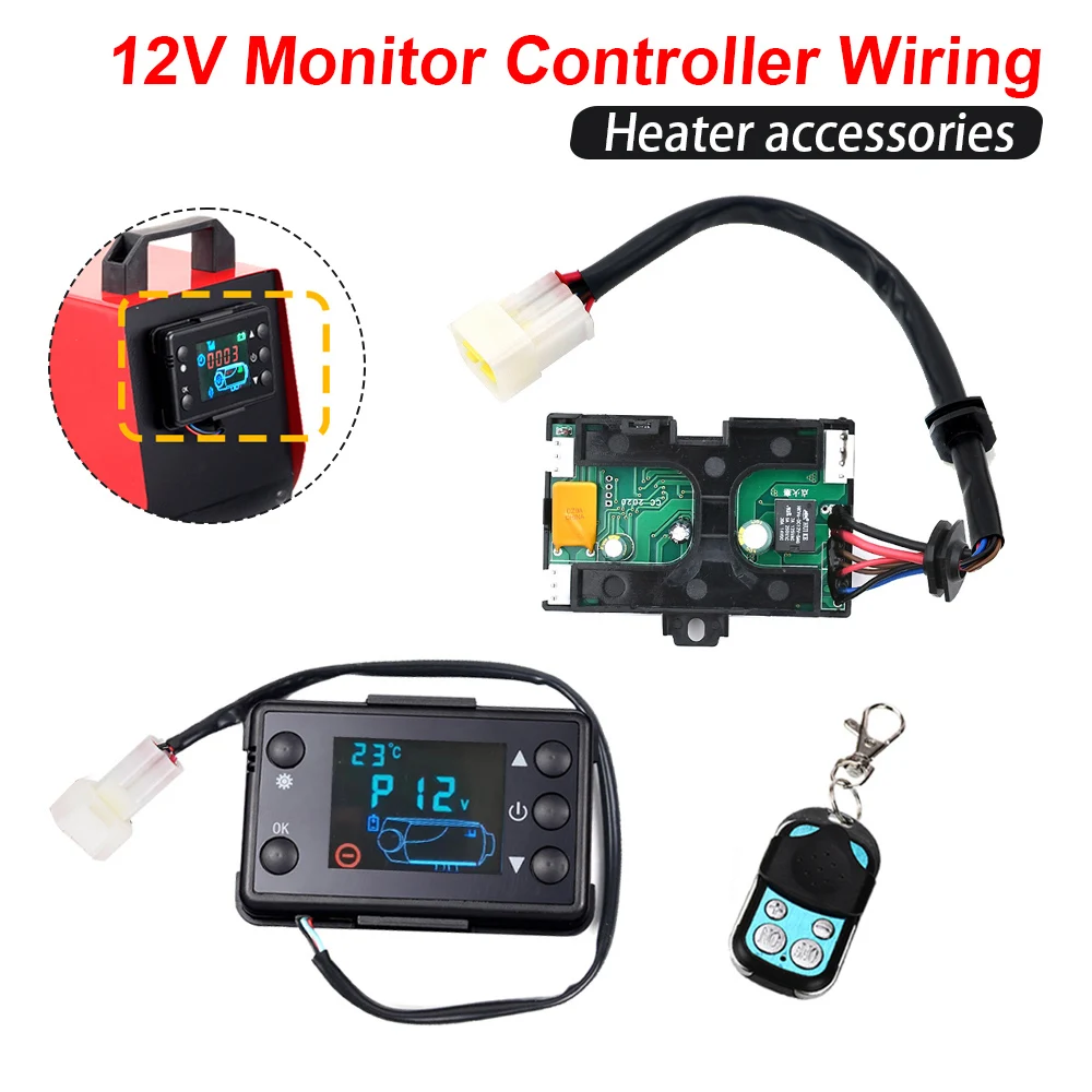 12V 5KW Air Diesel Parking Heater Mainboard Kit Remote Control LCD Controller Mother Board Car Air Heater Replacement Parts