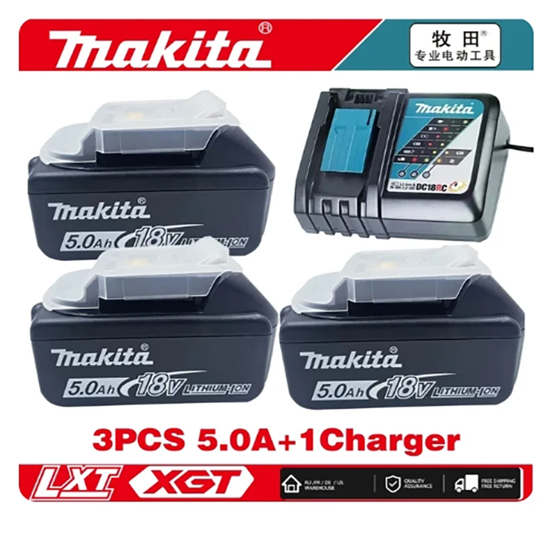 100% Original Makita 6Ah/5Ah/ for Makita 18V Battery BL1830B BL1850B BL1850 BL1840 BL1860 BL1815 Replacement Lithium Battery