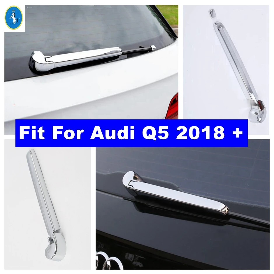 

Chrome Rear Windshield Window Windscreen Rain Wiper Cover Trim Frame Fit For Audi Q5 2018 - 2023 Exterior Refit Car Accessories