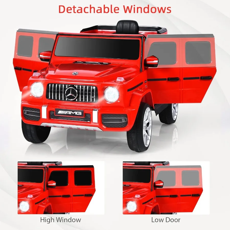 ركوب الأطفال المرخصة على السيارة، مركبة كهربائية 12 فولت مع جهاز تحكم عن بعد، أبواب مزدوجة مفتوحة، موسيقى، بلوتوث، تعليق عجلات، مضرب #3