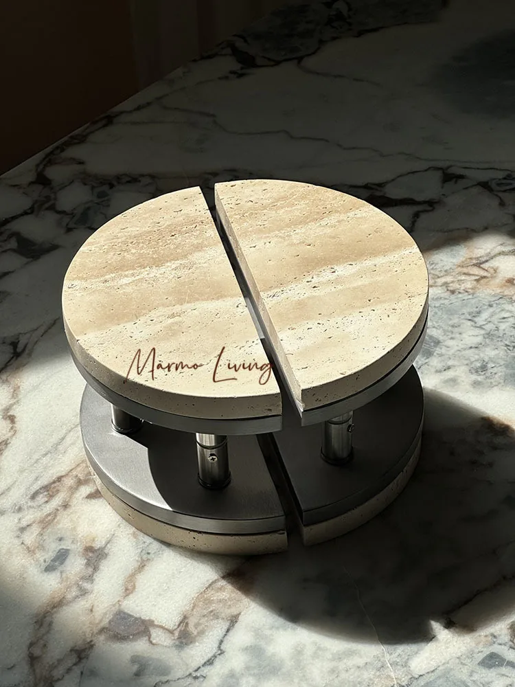 

Wabi Sabi Style Semi Circle Carved Natural Stone Glass Door Handle with Aluminum Plate