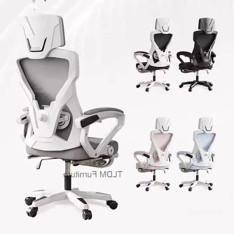 

Chairs Breathable Chair Backrest Household Office Fabric Luxury with for Modern Room Wheels Light Creative Chairs for Company H