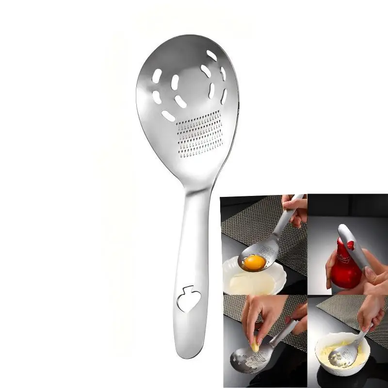 Multifunctional Potato Masher With Slotted Spoon & Egg Separator, Durable Kitchen Gadget For Mashing Potatoes