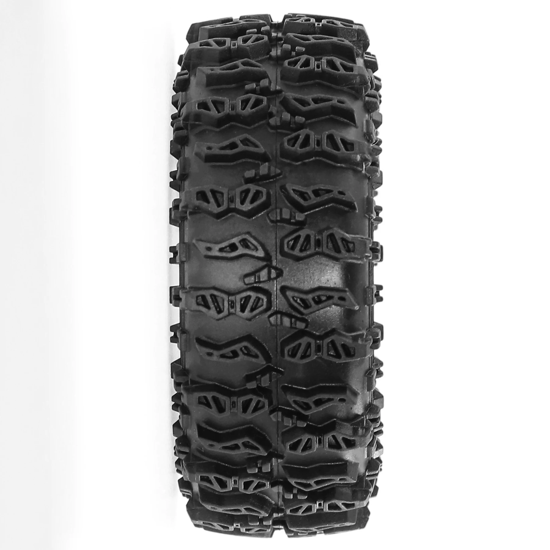 4 pezzi 63mm metallo 1.3 "Beadlock cerchione set di pneumatici in gomma per 1/18 1/24 RC Crawler Axial SCX24 AX24 TRX4M FCX24 parti di aggiornamento