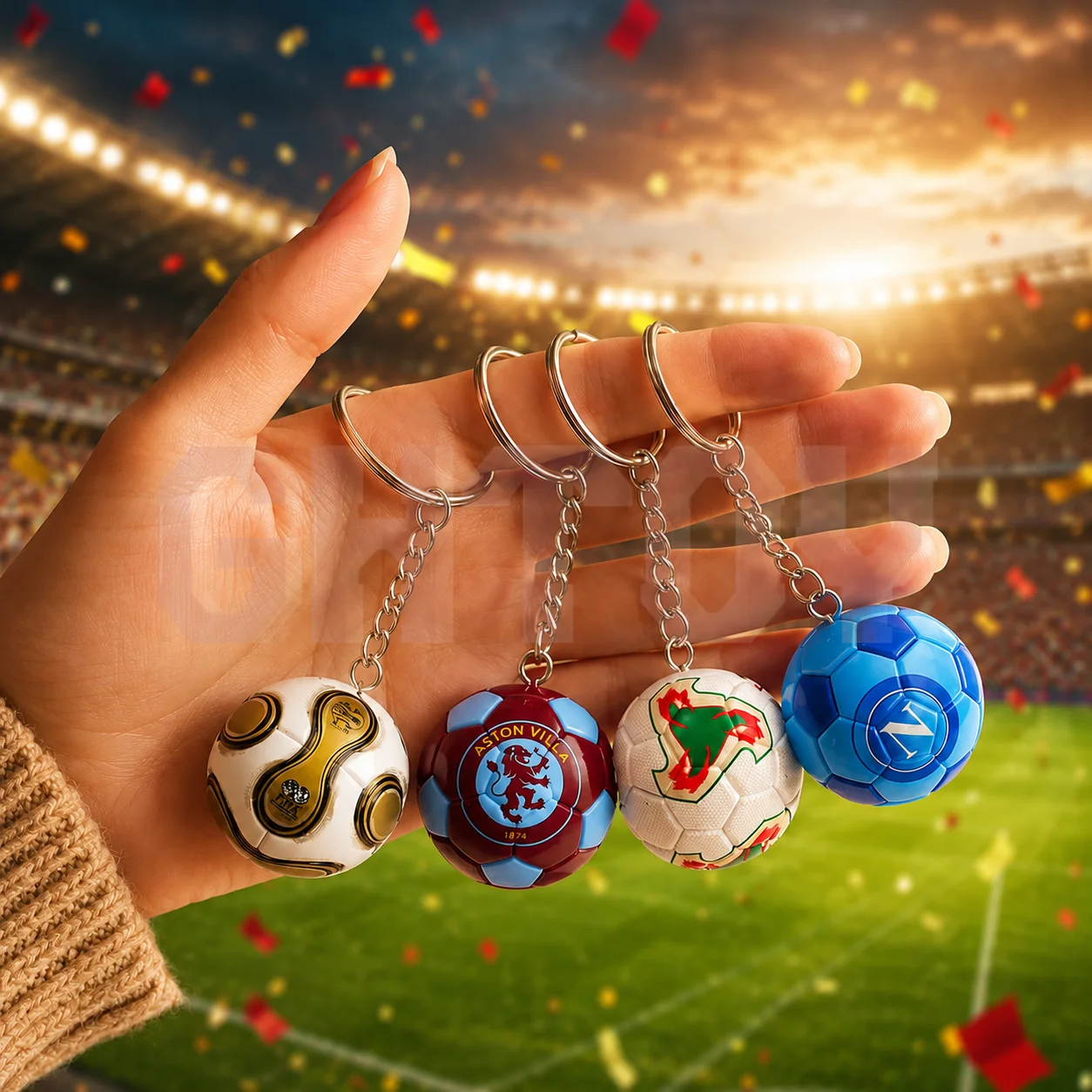 Mini Soccer Ball Keychain Football Bag Charm Pendant Soccer Fan Gift Backpack Decor Sports Souvenir for Boys Men Kids