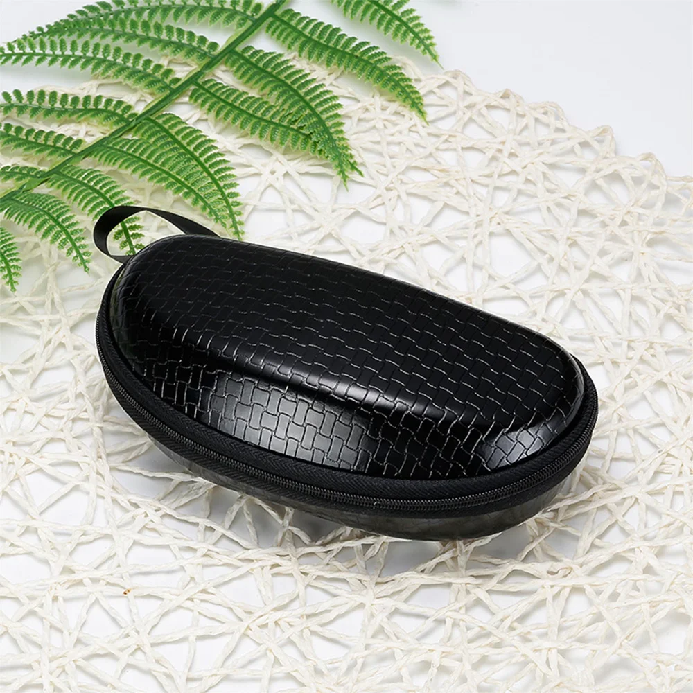 กล่องใส่แว่นตาหนังพกพาสำหรับผู้หญิงและผู้ชาย กล่องแว่นตาแบบมีซิป กล่องป้องกันแว่นตา กล่องใส่แว่นตาแข็ง อุปกรณ์เสริมสำหรับแว่นตา