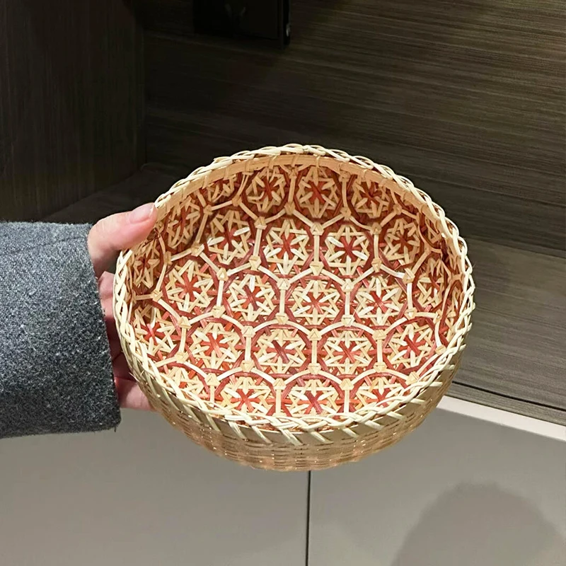 

Бамбуковая корзина, тканая корзина, корзина для хранения из ротанга ручной работы, бытовой разные органайзеры