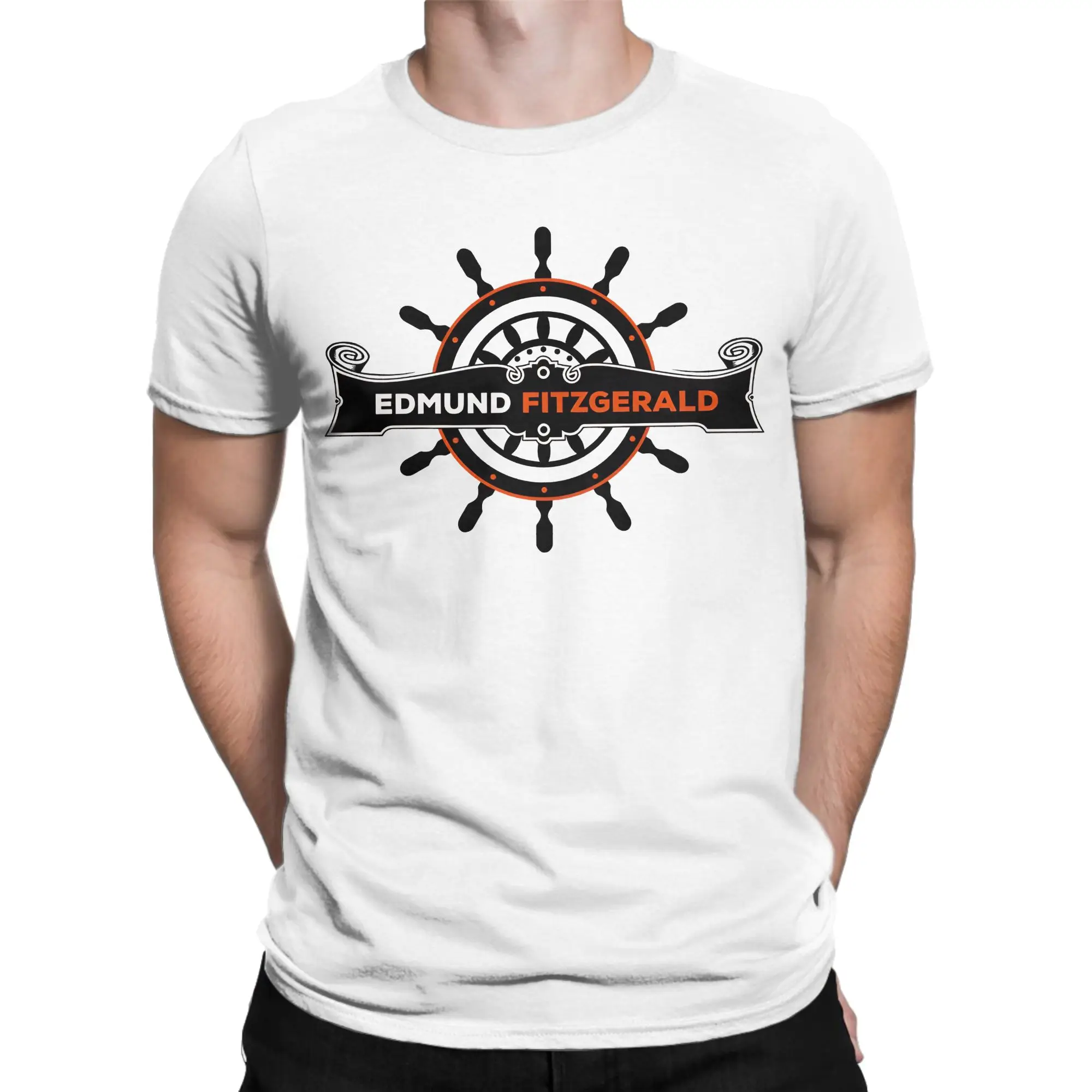 

Funny Edmund-Fitzgerald Ocean T-Shirt Men Women Round Collar Pure Cotton T Shirts Short Sleeve Tees New Arrival Tops