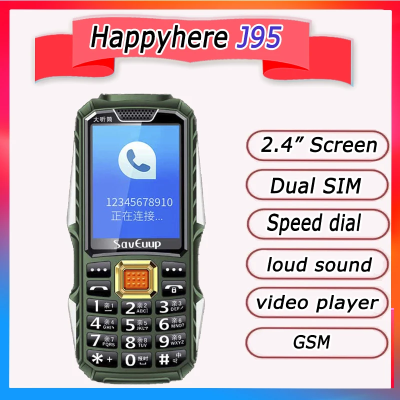 Unlocked GSM Speed Dial featured phone MP3 MP4 mobile Phones Double Strong Light Flashlight FM Radio Cheap Russian keyboard