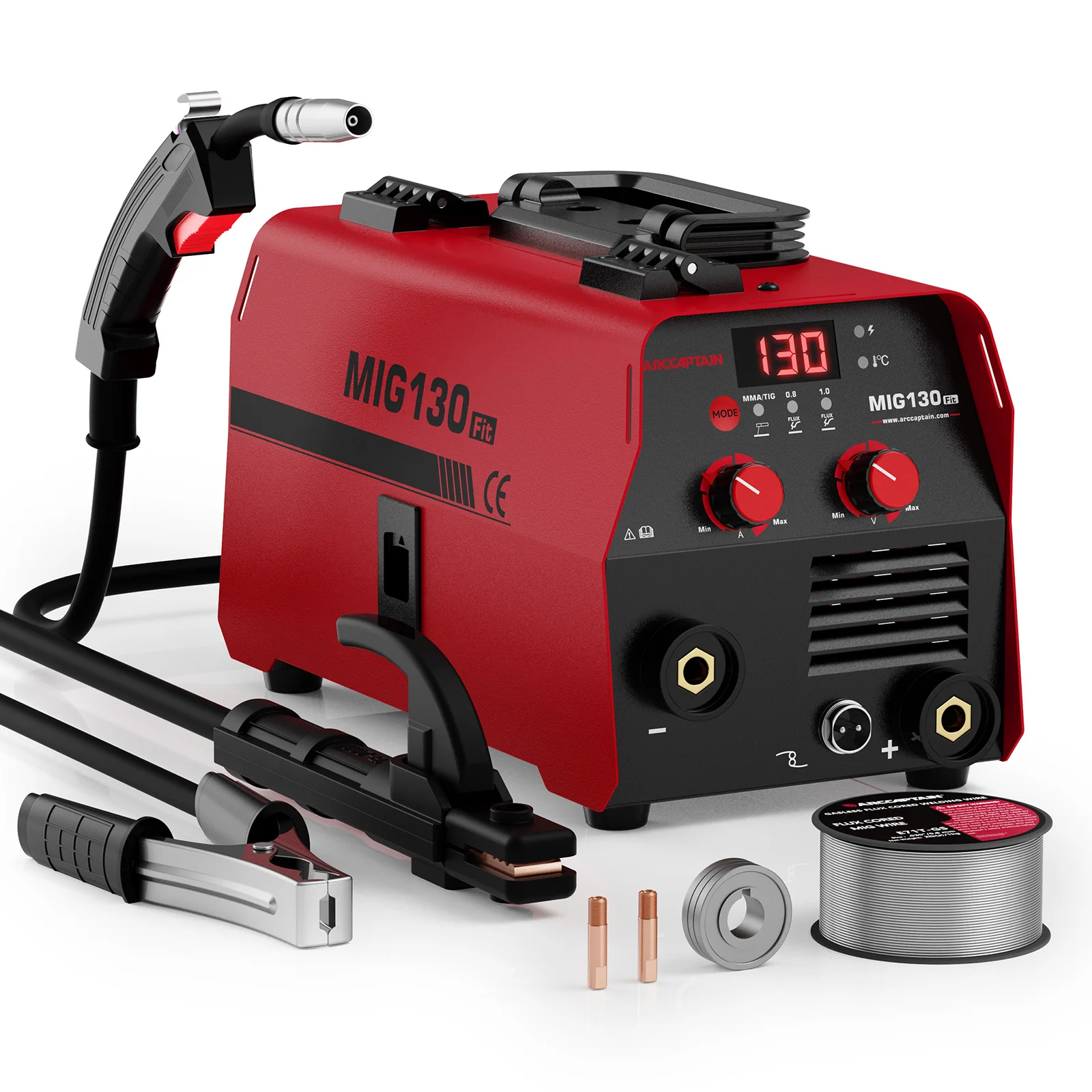 ARCCAPTAIN 3 IN 1 Halfautomatische Lasmachine MIG MAG Lift TIG MMA 130A 230 V Synergy Tool IGBT Inverter Lasser Ijzer Solderen