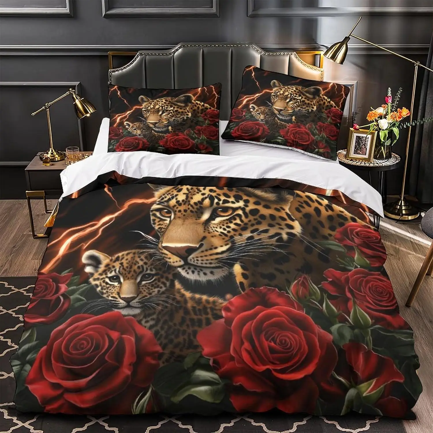3D Print Wild Animal Duvet Cover Set Single Size 135x200cm Cartoon Bedding Set With 1 Pillowcase For Kids Boys Girls