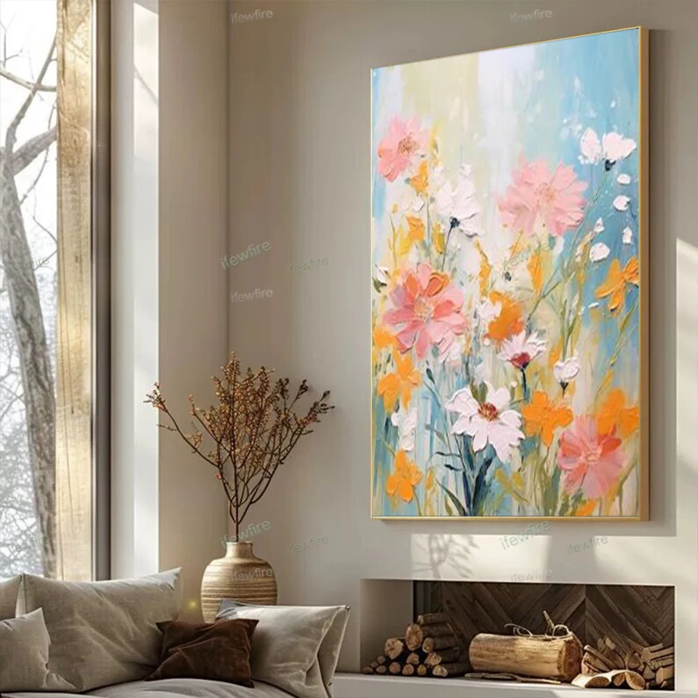 

Hand Painted Abstract Oil Paintings Fashion Living Room Home Decor Painting Thick Oil Texture Art Knife Paint Canvas Wall Art