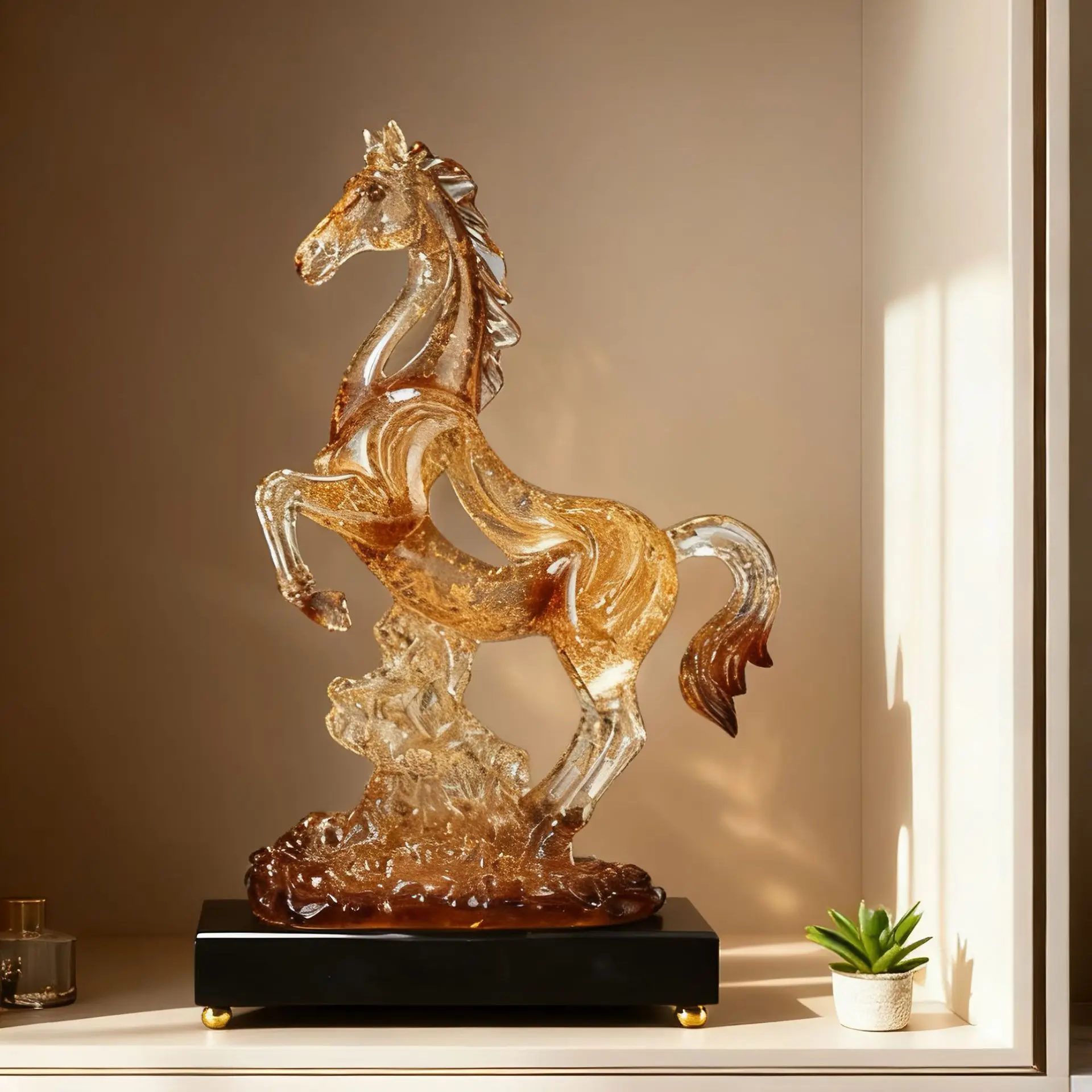 HYS is a success, living room wine cabinet desktop ornament, office lucky high-end light luxury home decoration opening gift