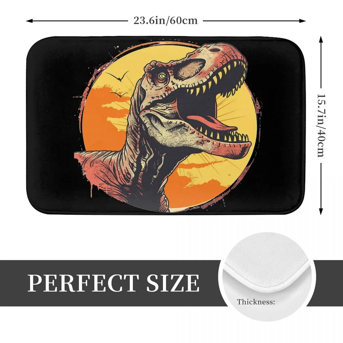 Roar Into Style The Ultimate T-Rex Anti-slip Doormat Floor Mat Washable Carpet Rug for Kitchen Entrance Home Balcony Footpad Mat