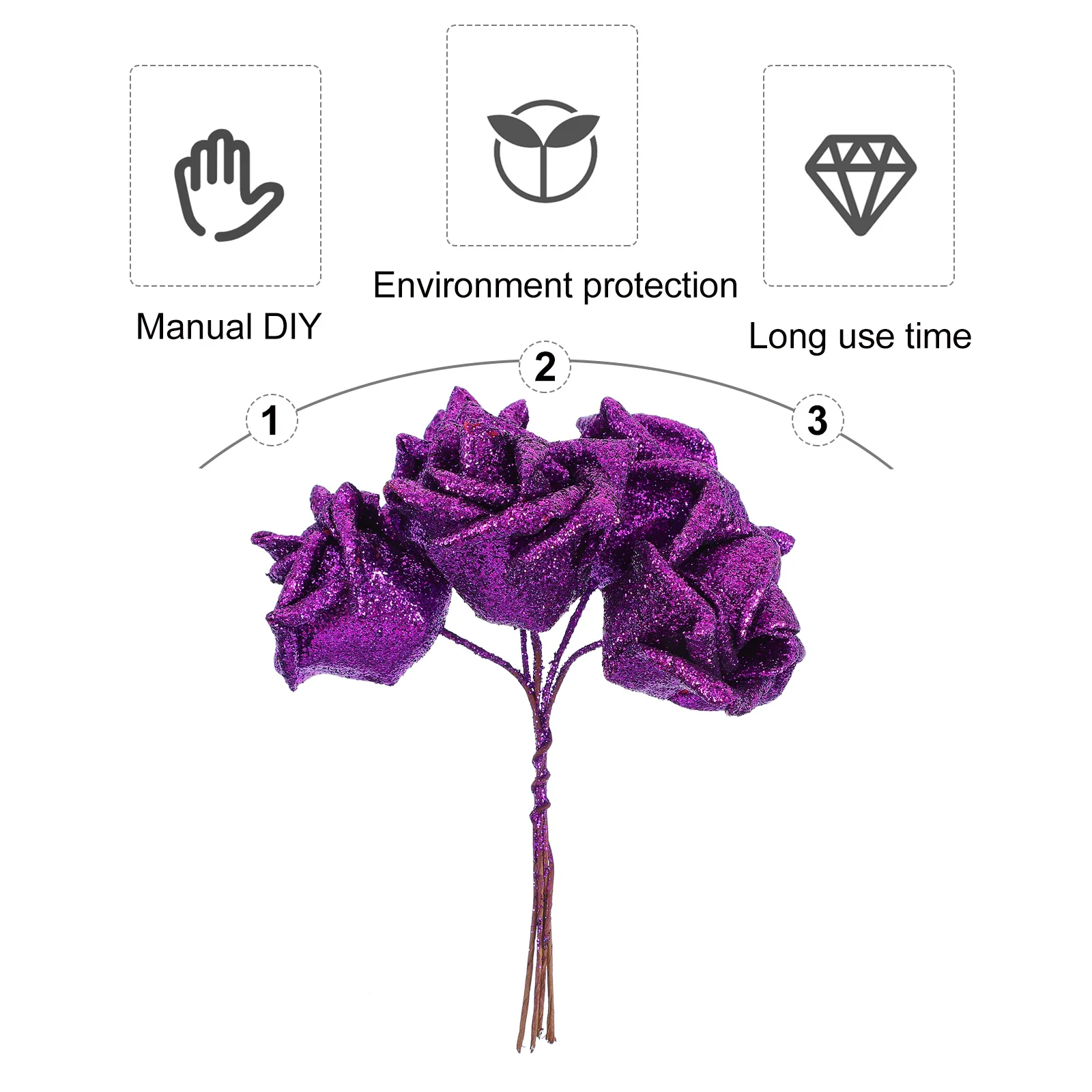

50Pcs Lifelike PE Simulated Water Flower Home Decor Artificial Floral Props Wedding Decoration