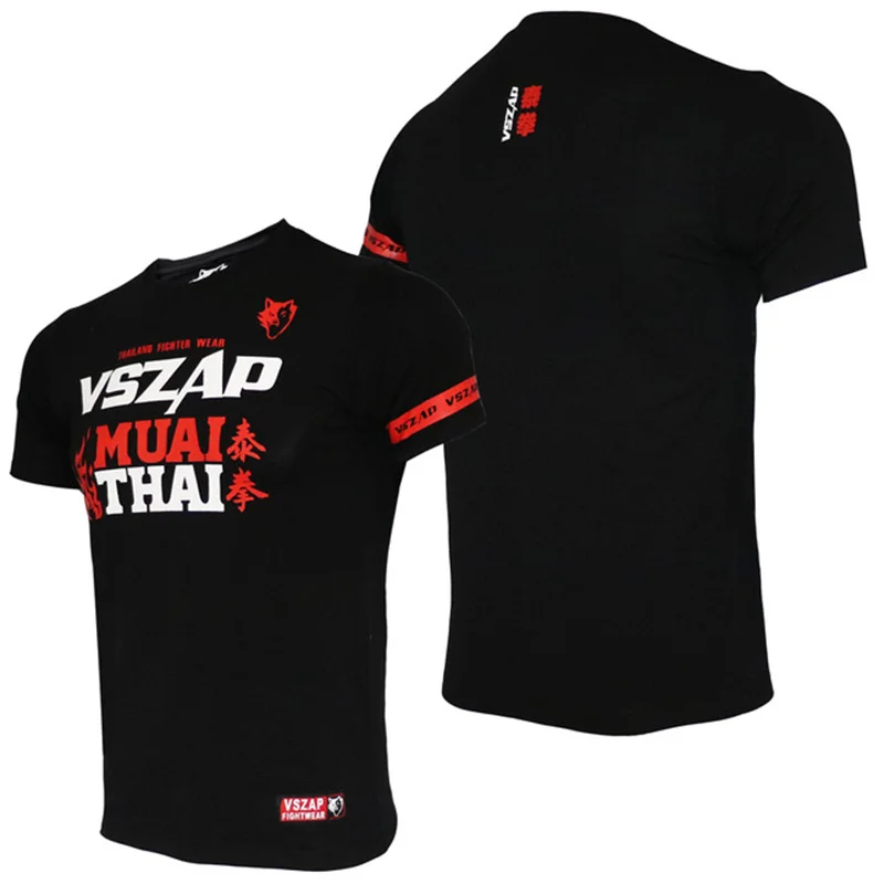 Herren Damen T-Shirt Outdoor Muay Thai Trainingsanzug Mode Schnelltrocknend Atmungsaktiv Gym Kurzarm Rundhals Lässiges Sommer-Oberteil – Detail 16